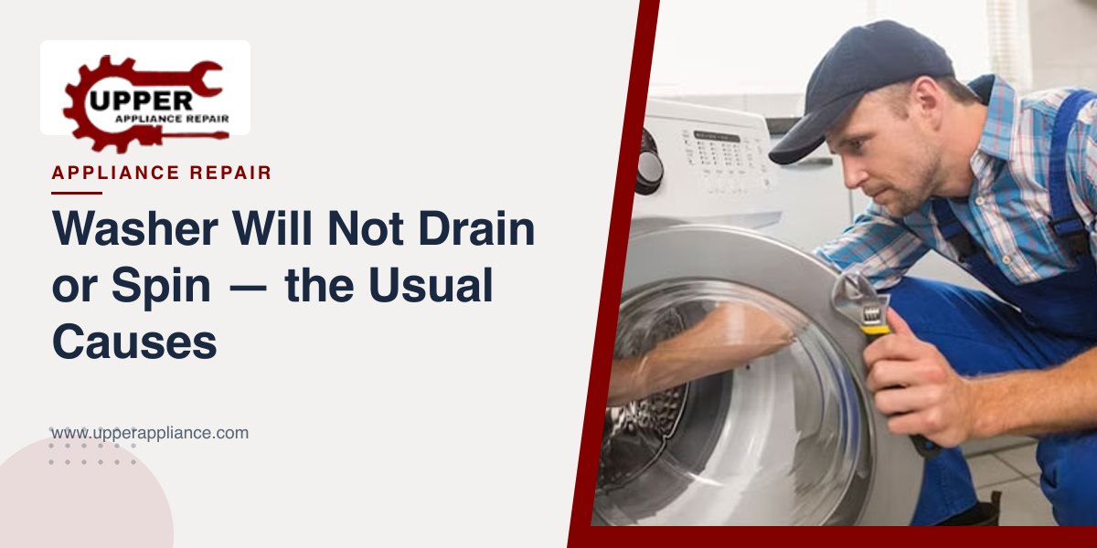 Washer Will Not Drain or Spin β the Usual Causes